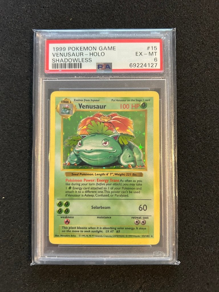15/102 venusaur shadowless psa 6, Ophalen of Verzenden, Zo goed als nieuw