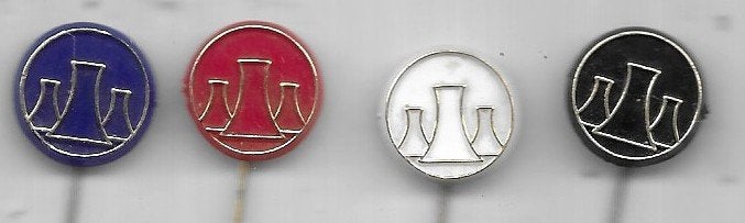 4 MIJNEN MIJNBOUW SPELDEN UIT 1 SERIE, Ophalen of Verzenden, Gebruikt, Overige onderwerpen, Speldje of Pin