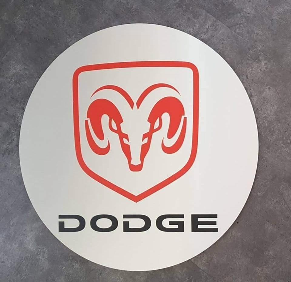 Dodge Ram Aluminium rond reclame decoratie bord, Eu, Eu, Nieuw, Ophalen of Verzenden