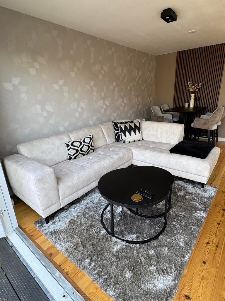 Trendhopper Hoekbank - Licht Beige/Naturel - Nieuwstaat, Huis en Inrichting, Ophalen, 250 tot 300 cm, Hoekbank, Nieuw