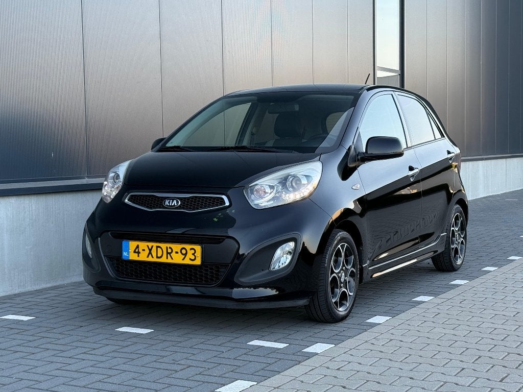 Kia Picanto 1.0 Cvvt 5-DRS 2014 Airco PDC LMV LED NAP, Voorwielaandrijving, USB, 400 kg, Leder en Stof