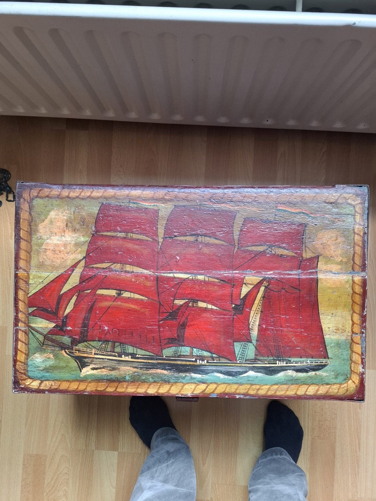 Antieke scheepskist, Ophalen of Verzenden