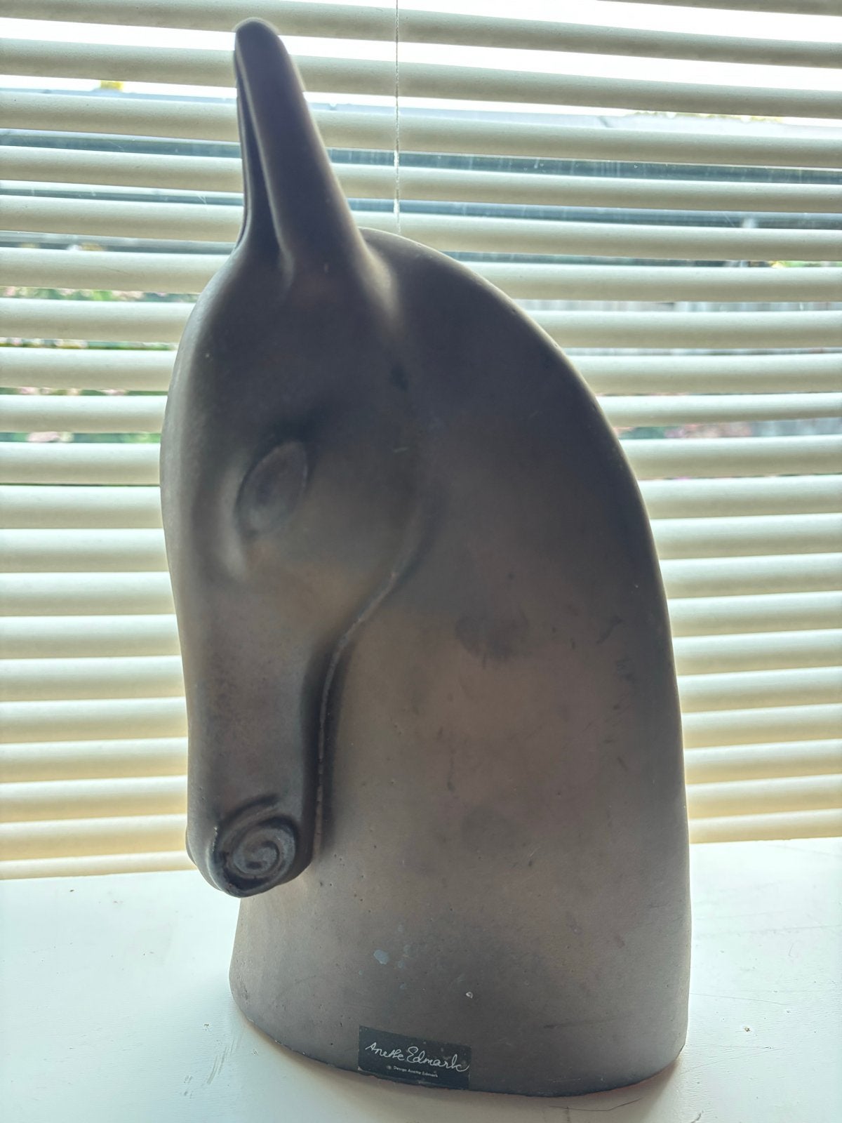 IKEA BRODD Paard Hoofd Sculptuur Anette Edmark, Ophalen, Steen of Keramiek, Beeld, Abstract