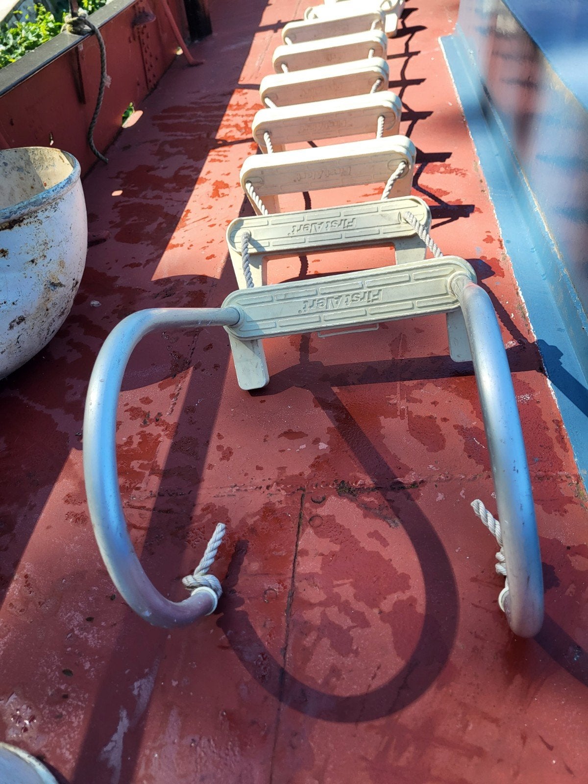 Opvouwbare bootladder / zwemtrap voor boot, Ophalen of Verzenden, Gebruikt, Overige typen