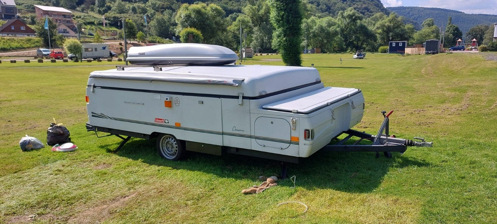 Coleman Destiny vouwwagen - snel op te zetten!, Caravans en Kamperen, Vouwwagens, Meerkleurig, Aanwezig, Tot en met 6, Ophalen