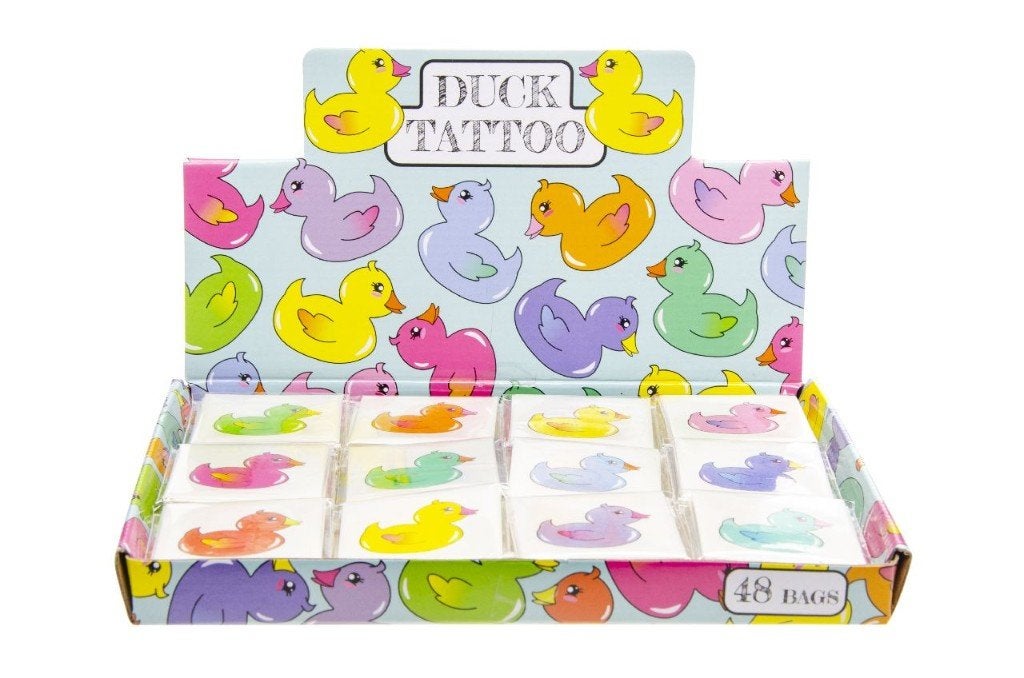 PARTIJ 12PCS TATTOO EENDJES 4X4CM, ., Nieuw, Ophalen of Verzenden, .