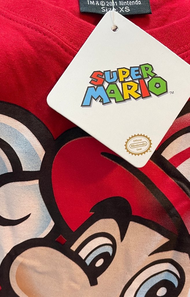 Vintage (2011) Super Mario T-shirt - Maat XS - met kaartje, Nieuw, Rood, Maat 46 (S) of kleiner, Verzenden