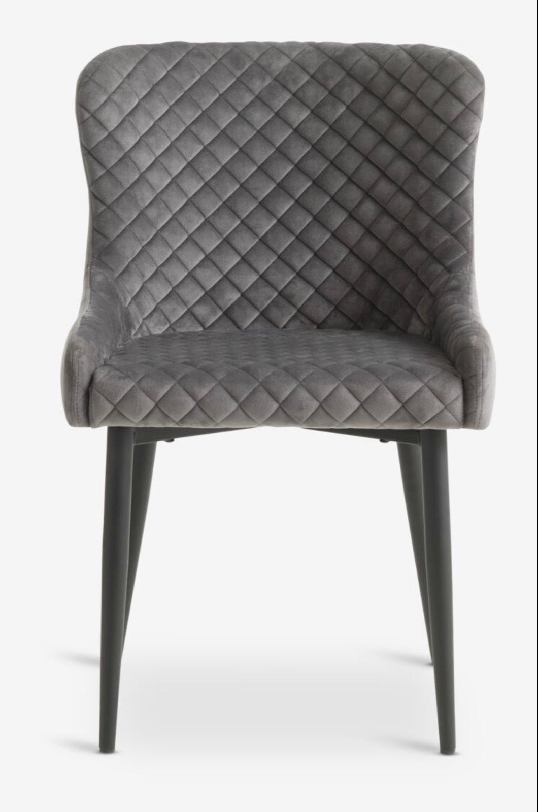 Eetkamerstoel fluweel grijs/zwart (6x), Ophalen, Zo goed als nieuw, Vijf, Zes of meer stoelen, Stof