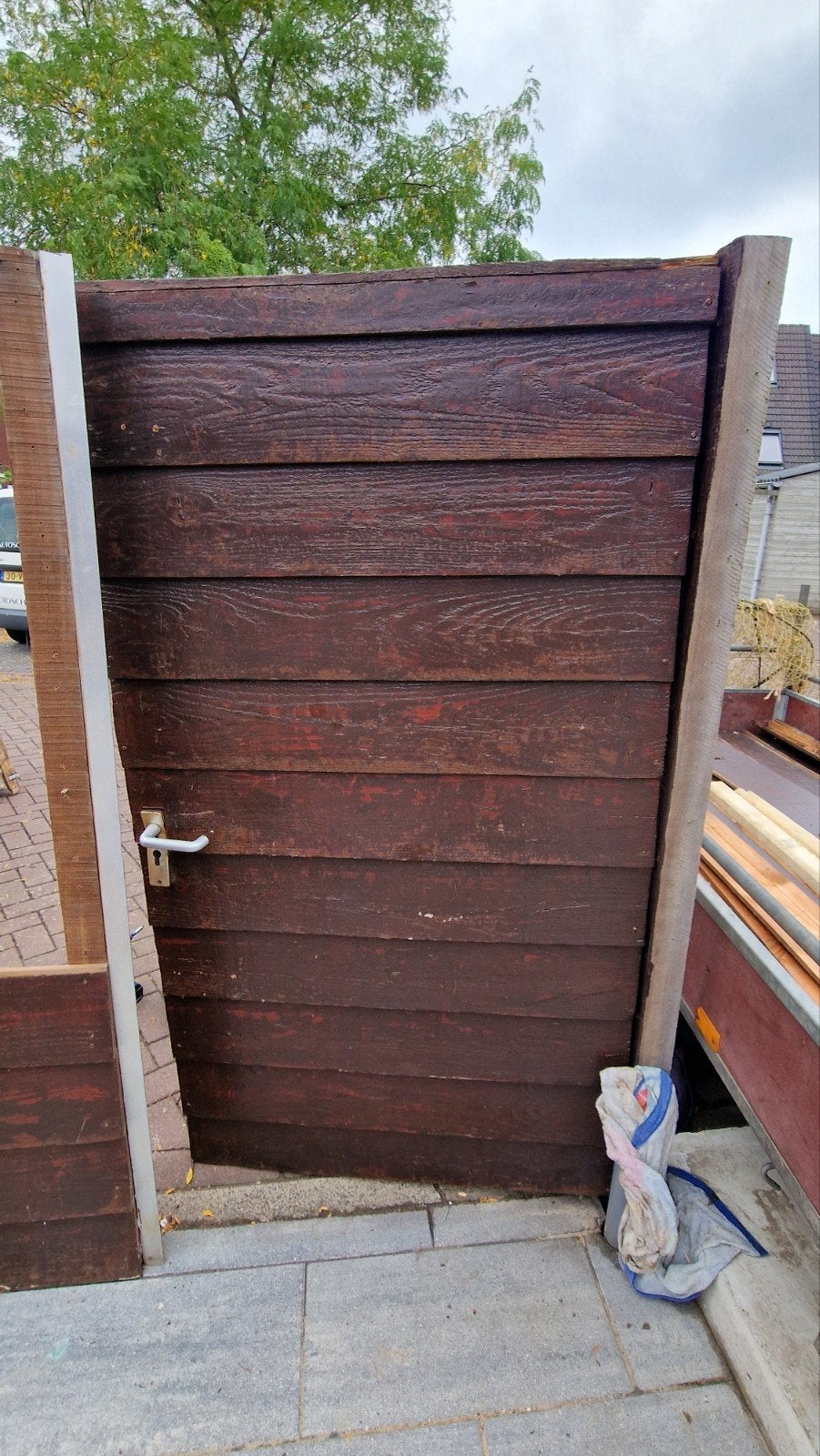 Poortdeur op stalen frame, Ophalen, 100 tot 150 cm, Draaipoort, 150 tot 200 cm