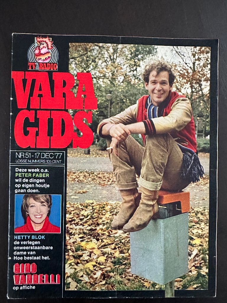 VARA Gids 17 dec 1977, met Peter Faber, Gino Vanelli, ABBA, Boeken, Ophalen of Verzenden, Gelezen, Muziek, Film of Tv