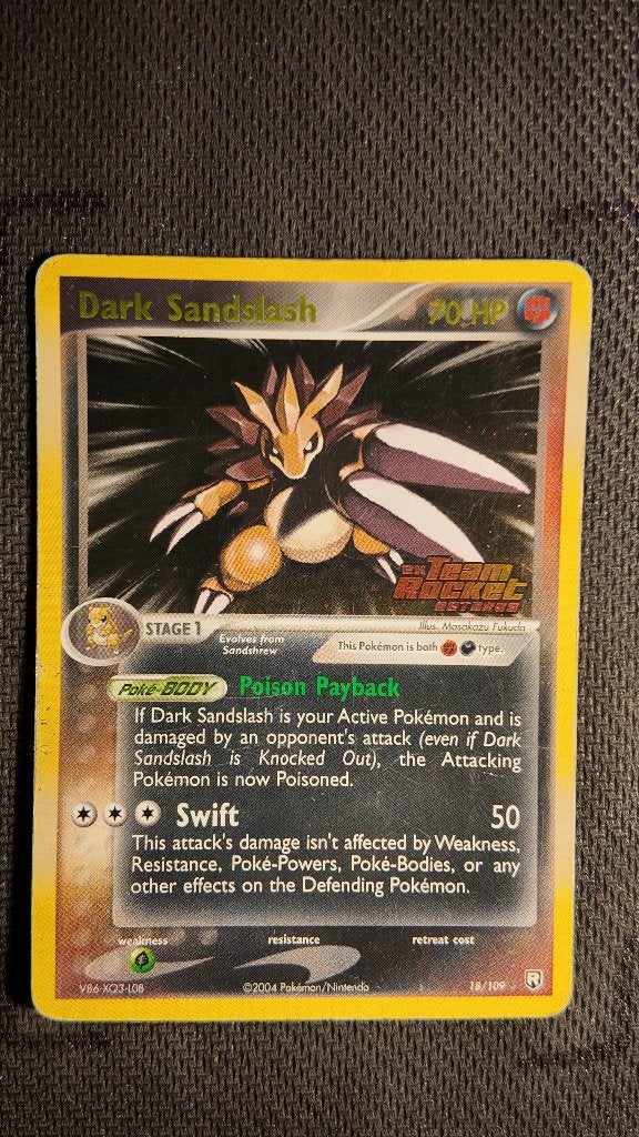 Dark Sandslash 18 Team Rocket Returns | Pokemon kaart, Ophalen, Zo goed als nieuw, Losse kaart, Foil