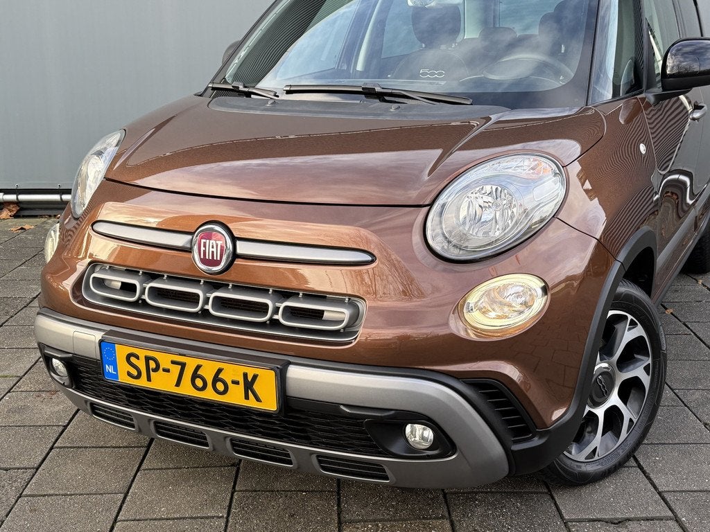 Fiat 500L BWJ 2018 | 0.9 TwinAir 105PK Cross | TREKHAAK | NA, Auto's, Fiat, Gebruikt, Bruin, Leder en Stof, Origineel Nederlands
