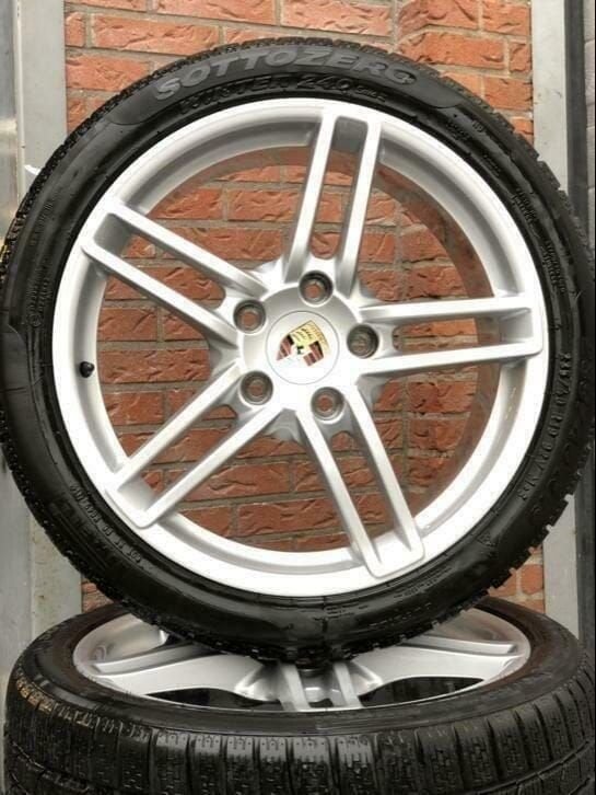 19 inch Porsche Cayman S 982 981 Boxster Spyder velgen, Gebruikt, -, Banden en Velgen, -