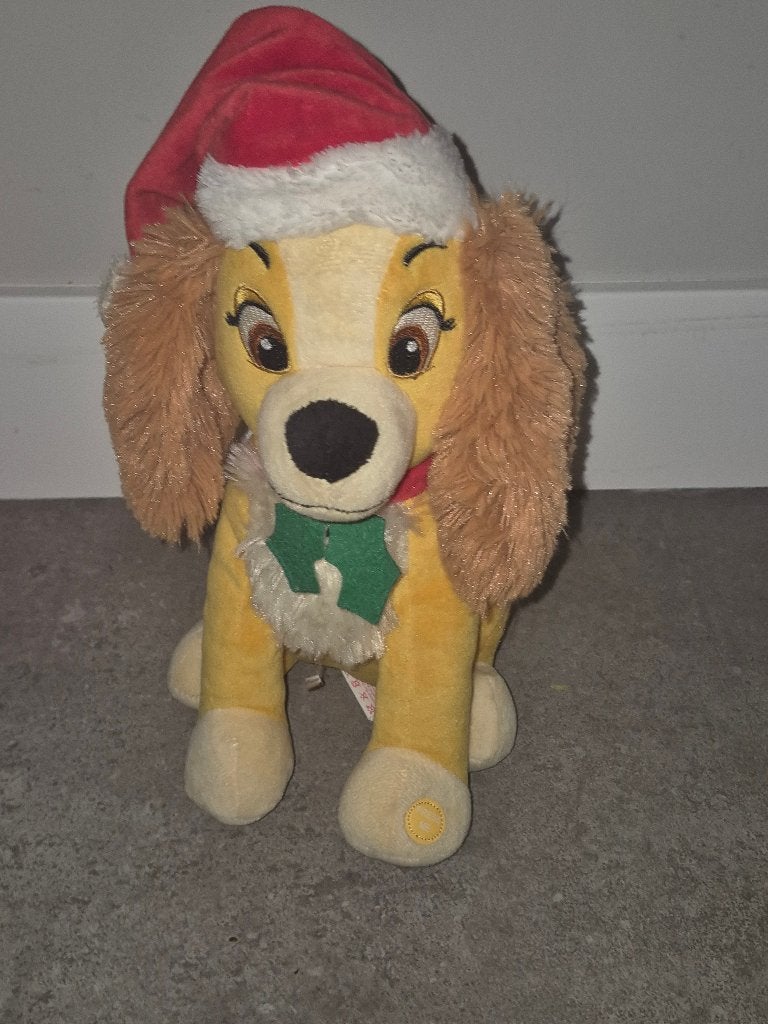 Disney lady kerst knuffel, Ophalen of Verzenden, Overige figuren, Gebruikt, Knuffel