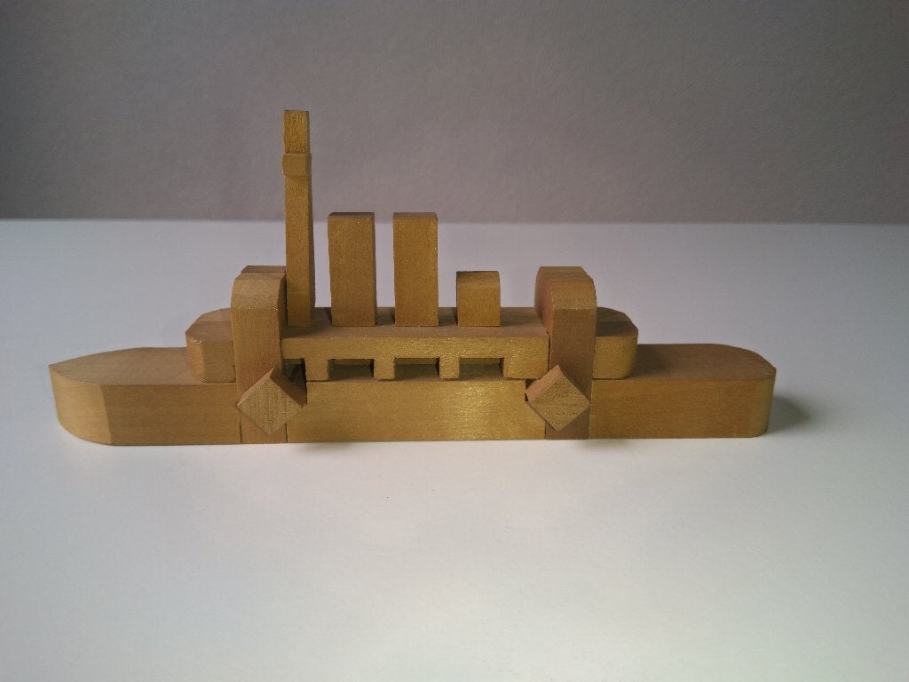 houten schip, puzzel, Hobby en Vrije tijd, Denksport en Puzzels, Ophalen of Verzenden, Minder dan 500 stukjes, Zo goed als nieuw