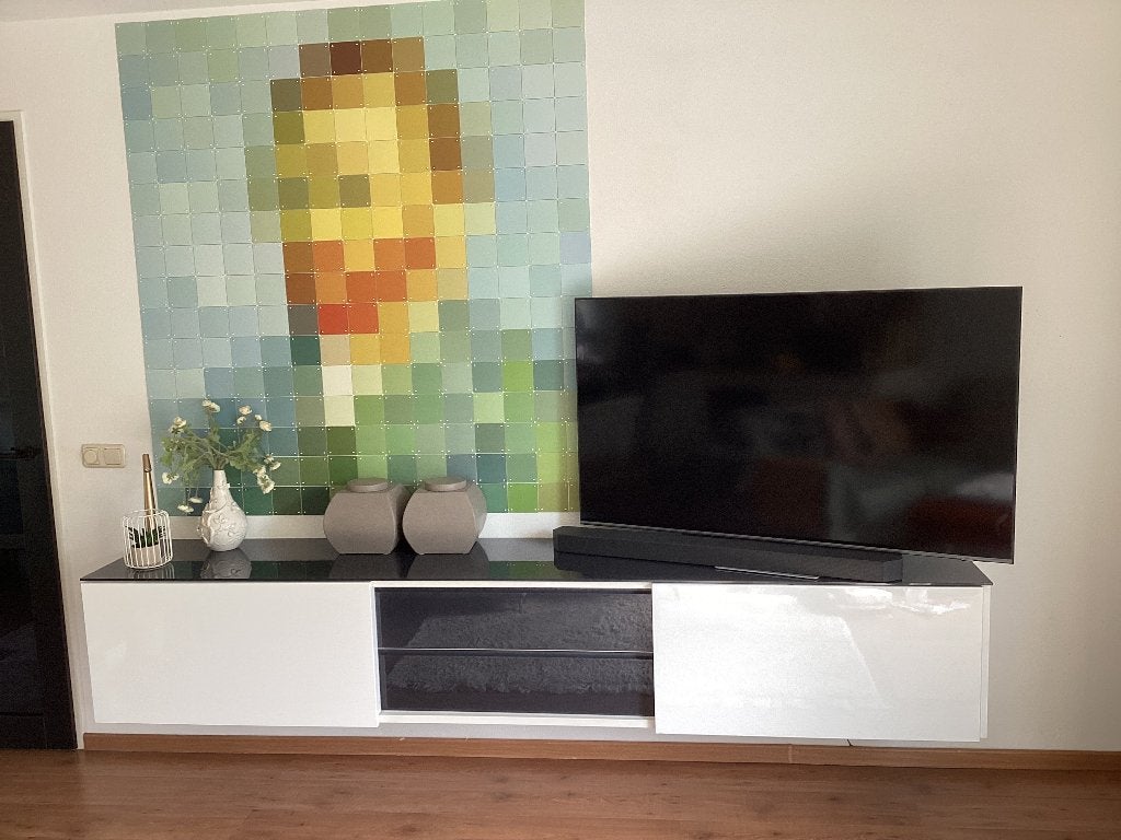 TV MEUBEL, Huis en Inrichting, Ophalen, Gebruikt, Glas, 200 cm of meer