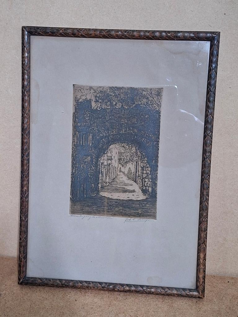 Ets ‘Kloostergang te Meerssen’ Joh. D. Scherft, Antiek en Kunst, Ophalen of Verzenden