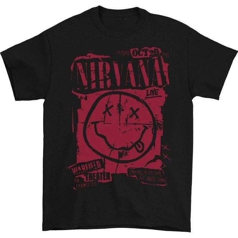 Band T-shirt Nirvana - Warfield Theater, Ophalen of Verzenden, Nieuw, Overige maten, Zwart