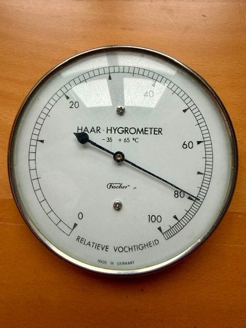 Vintage Haar-Hygrometer merk Fisher, Ophalen of Verzenden, Gebruikt