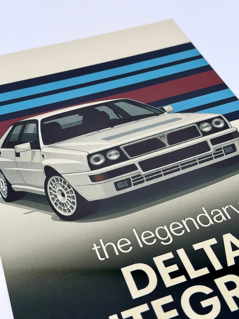 Lancia Delta Integrale HF bord [met kleine drukfout] 20x30cm, Verzamelen, Merken en Reclamevoorwerpen, Verzenden, Nieuw, Reclamebord
