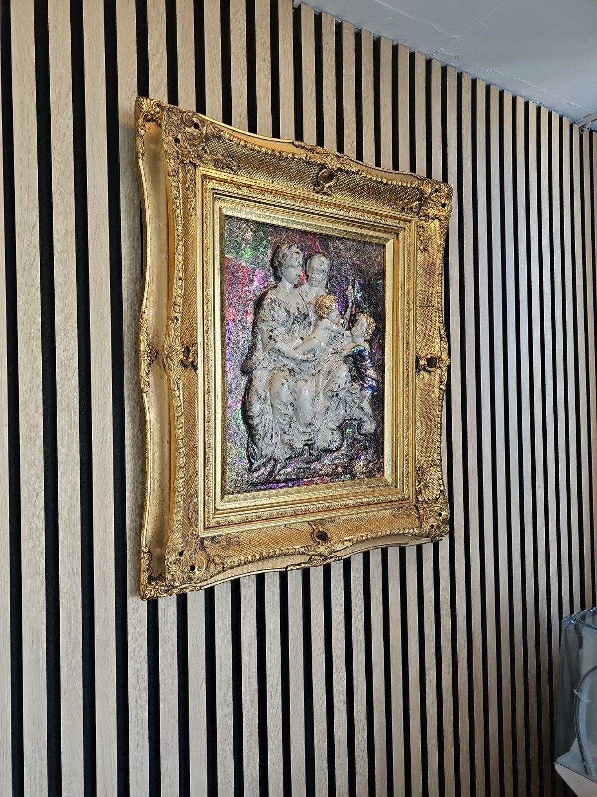 REVENTED 2026 – Uniek kunstobject in antieke lijst, Antiek en Kunst, Ophalen of Verzenden