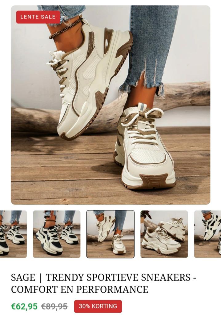Erg leuke sneaker, SAGE, Beige, Nieuw, Ophalen of Verzenden