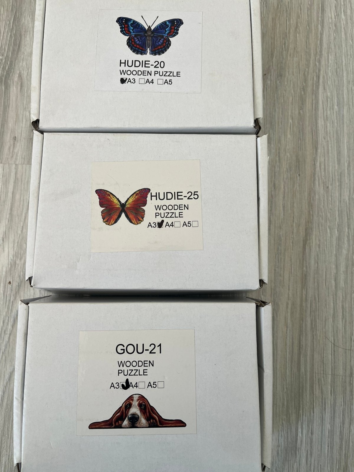 3 houten dieren puzzels A3 formaat, Hobby en Vrije tijd, Denksport en Puzzels, Ophalen of Verzenden, Zo goed als nieuw