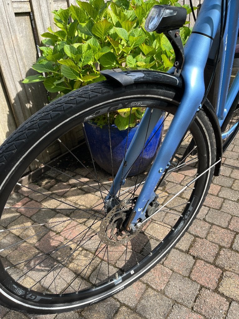 Dames fiets blauw schijfremmen riem 8 versnellingen nexus, Fietsen en Brommers, Ophalen, 53 tot 56 cm, Versnellingen, Giant