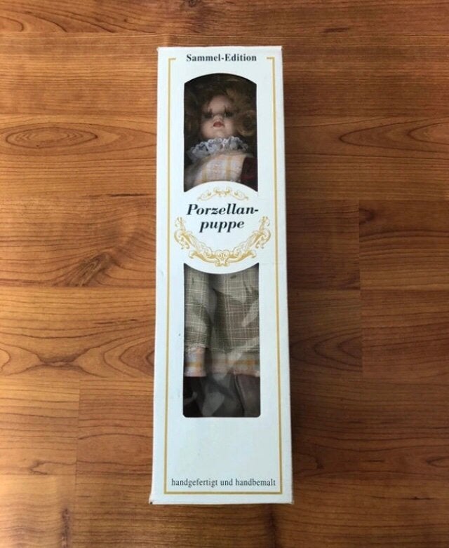 Vintage Porseleinen Pop - Handgemaakt en Handbeschilderd, Verzamelen, Ophalen of Verzenden, Nieuw, Pop