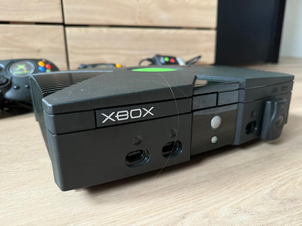 Goed werkende xbox original, Ophalen of Verzenden, Gebruikt, Met 3 controllers of meer, Met games