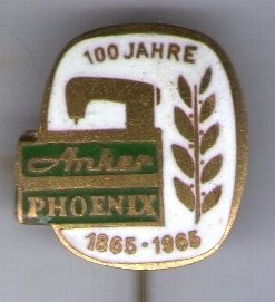 100 Jahre Anker Phoenix 1865-1965 email speldje ( W_507), Ophalen of Verzenden, Zo goed als nieuw, Merk, Speldje of Pin