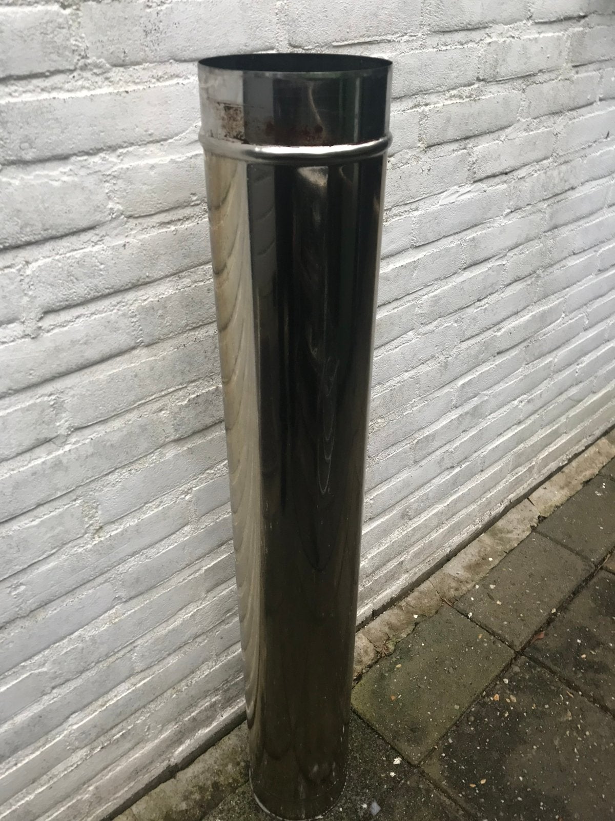 Rookkanaal rvs 115 mm, Doe-het-zelf en Verbouw, Ophalen, Afvoer, Zo goed als nieuw, Rvs