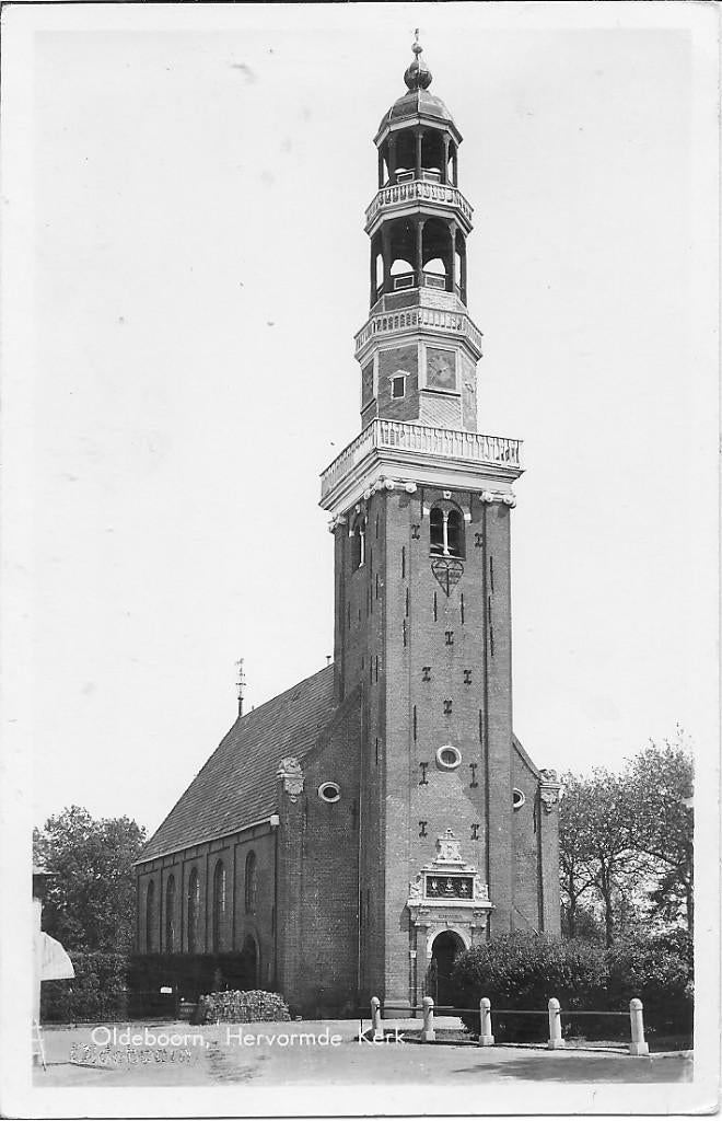 Oldeboorn  Hervormde Kerk., Verzamelen, Ophalen of Verzenden, 1940 tot 1960, Gelopen, Friesland