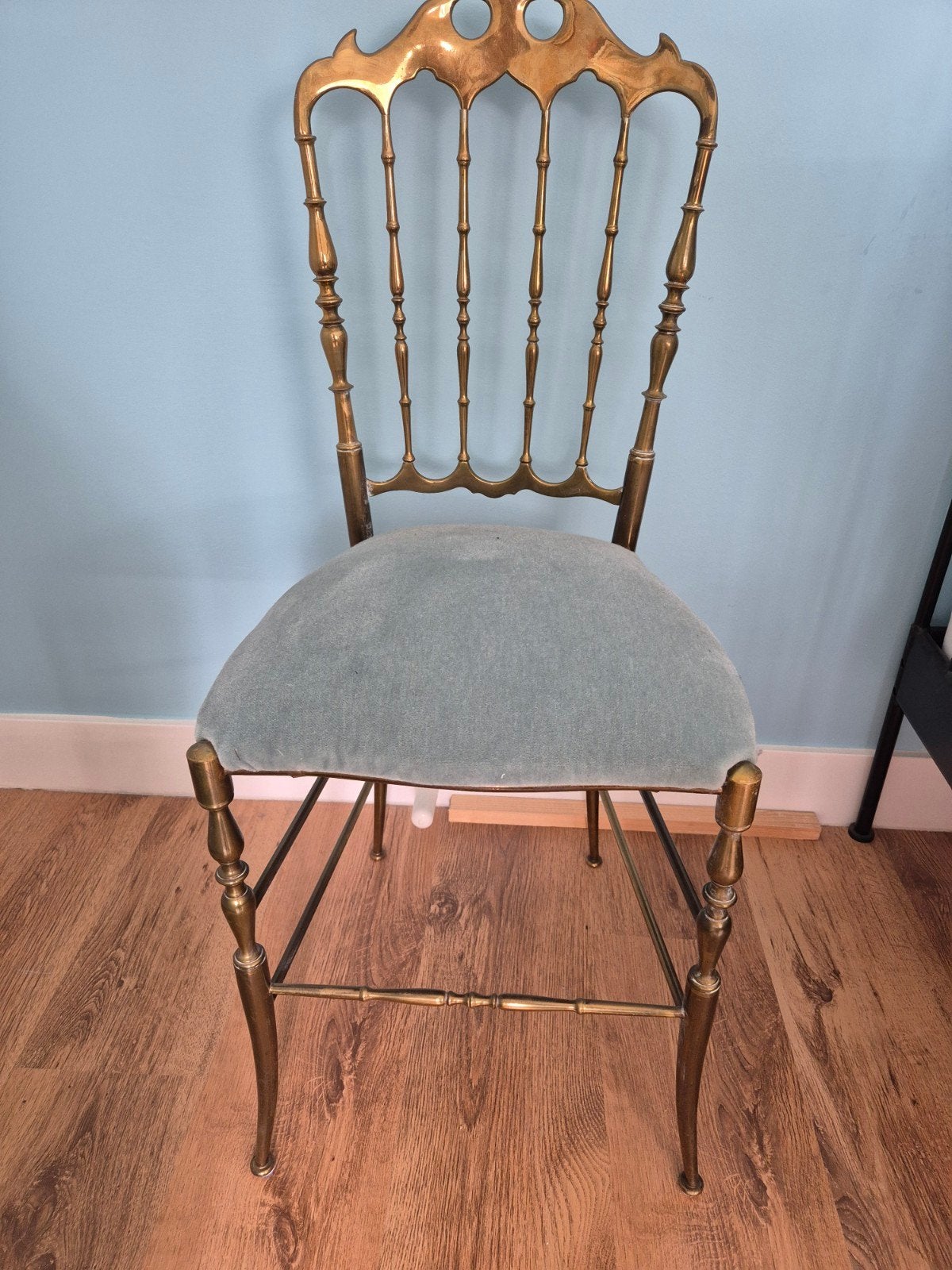 Messing Chiavari Eetkamerstoelen met Fluweel Zitting, Ophalen of Verzenden