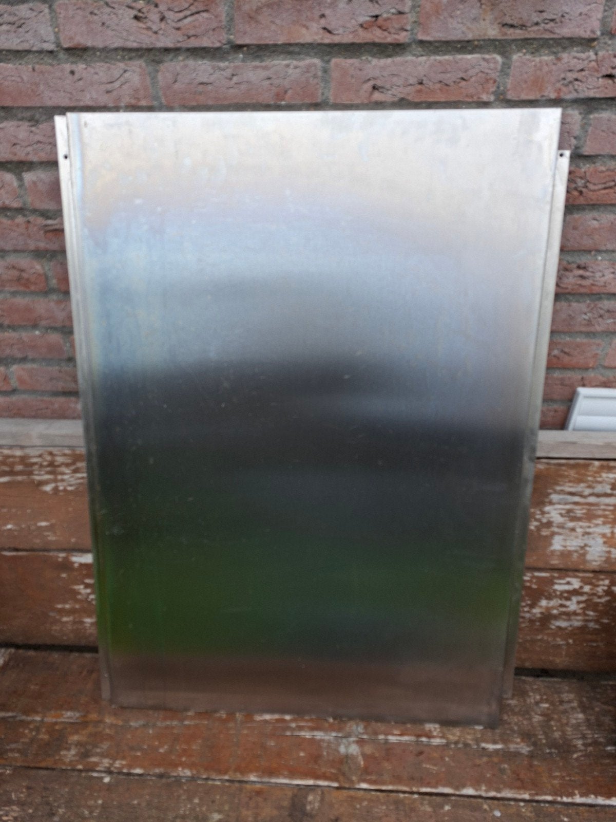 RVS achterwand voor keuken - 90x63/67 cm, Ophalen, Zilver, Metaal, Overige merken