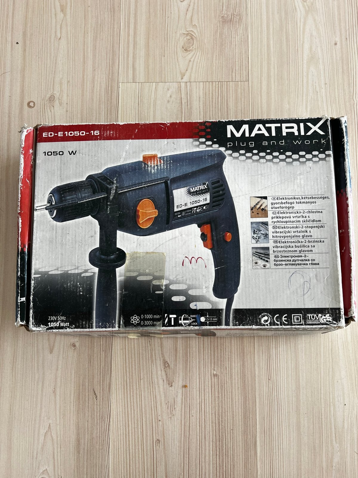 Matrix ED-E1050-16 Boormachine 1050W, Doe-het-zelf en Verbouw, Gereedschap | Boormachines, Boormachine, Ophalen of Verzenden, Klopboormechanisme
