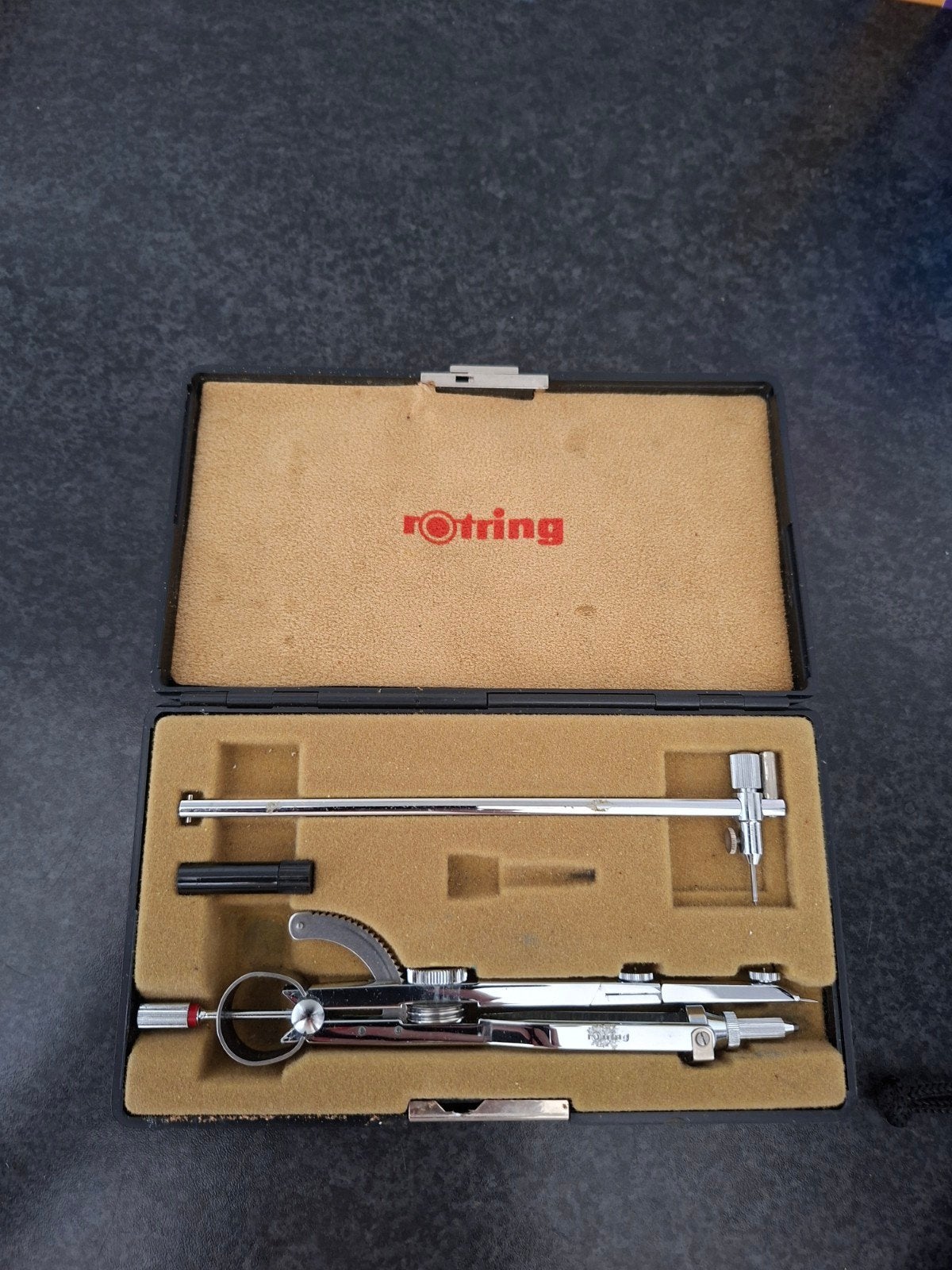 rotring vintage passer set in doosje, Ophalen of Verzenden
