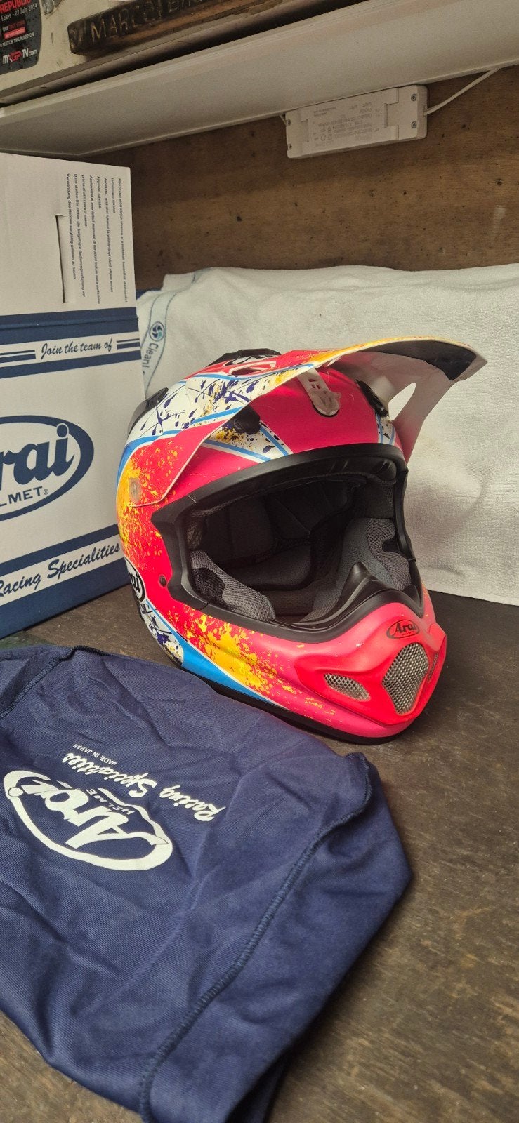 Arai MXV Maat S Offroadhelm - Kleurrijk Design, Motoren, Ophalen of Verzenden