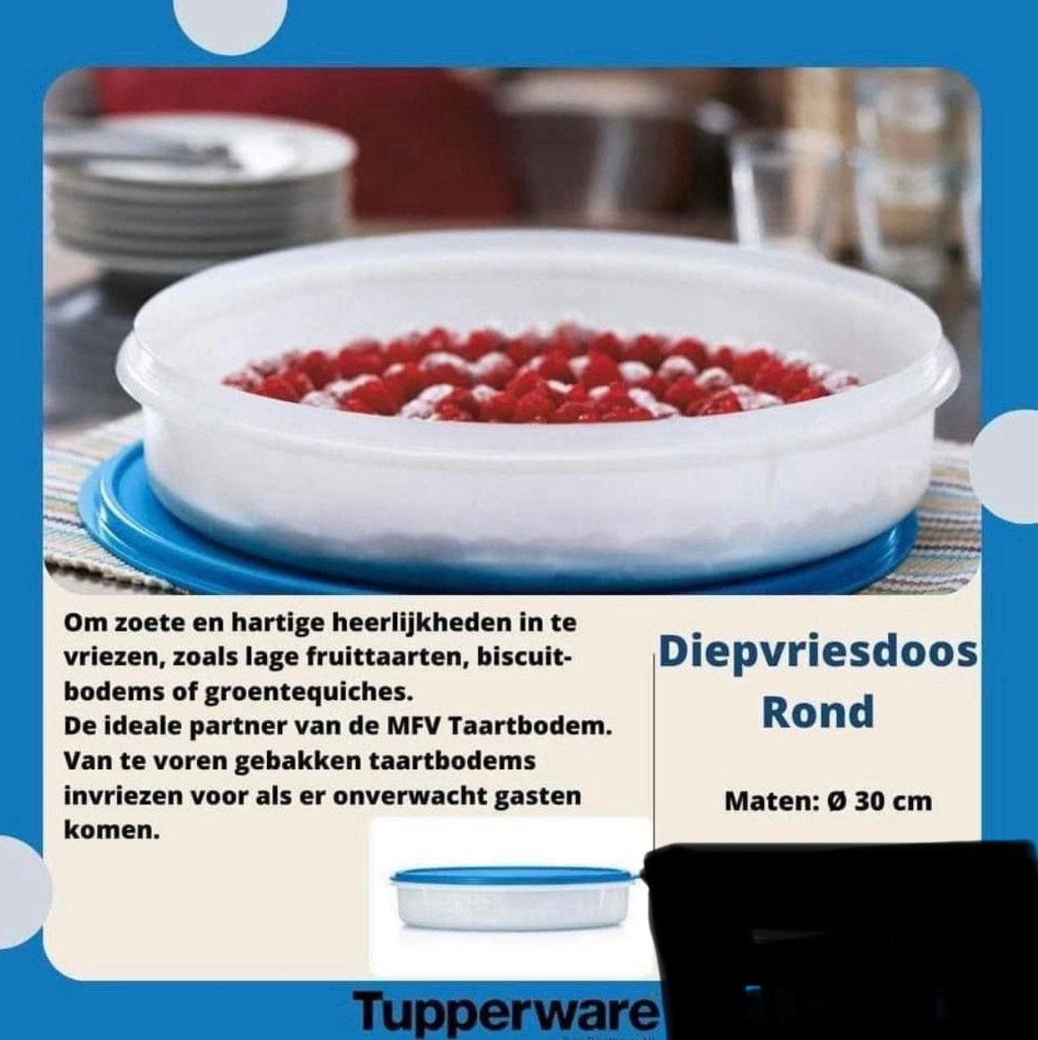 Tupperware Diepvriesdoos rond # 4 liter, Ophalen of Verzenden, Nieuw, Bewaardoos, Geschikt voor vriezer