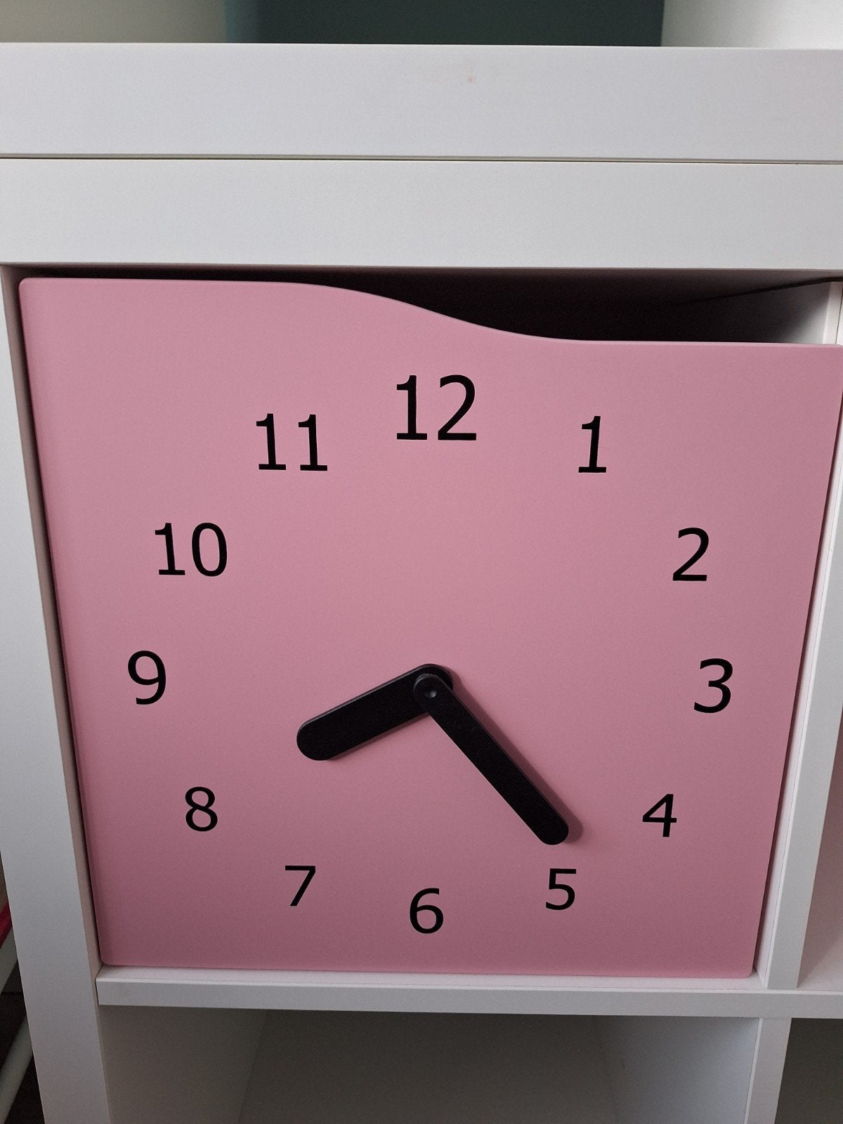 Roze inzet met klok voor IKEA Kallax kast, Ophalen, Gebruikt, IKEA, Overige typen