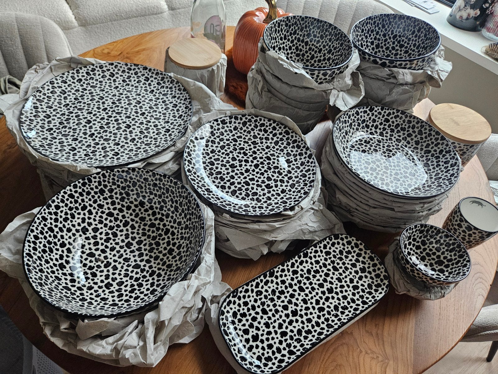 Nieuw Panterprint Servies Set, Ophalen, Nieuw, Overige stijlen, Porselein