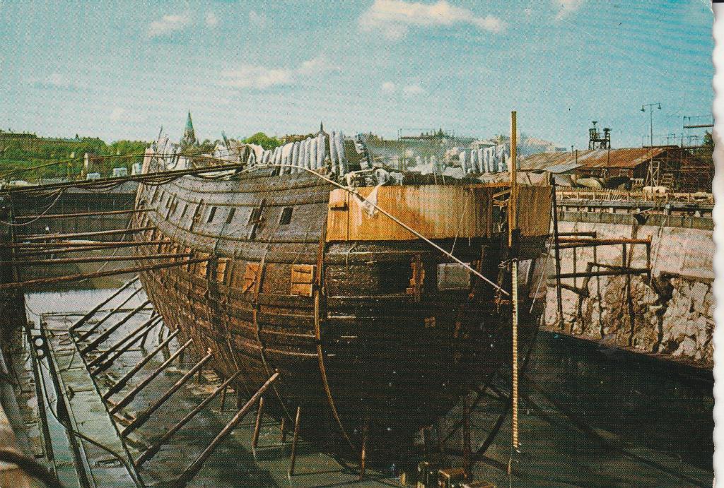 Zweden  De Wasa in het droogdok 1961, Verzamelen, Ophalen of Verzenden, 1960 tot 1980, Ongelopen, Overig Europa