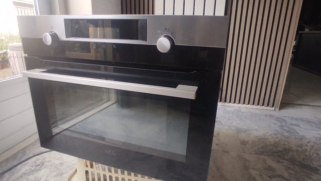 AEG combi oven,  magnetronfunctie defect, oven prima, Ophalen, Minder dan 45 cm, Gebruikt, AEG