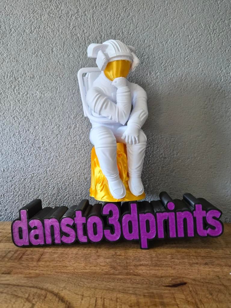 De Denker Astronaut - 3D Geprint Beeldje, Verzamelen, Ophalen of Verzenden, Nieuw