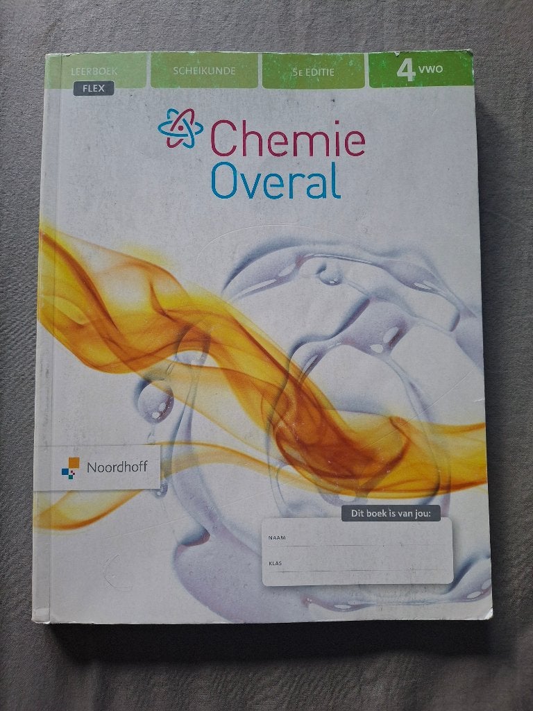 Chemie overal 5e editie vwo 4, vwo 5 en vwo 6, Gelezen, VWO, Scheikunde, Verzenden