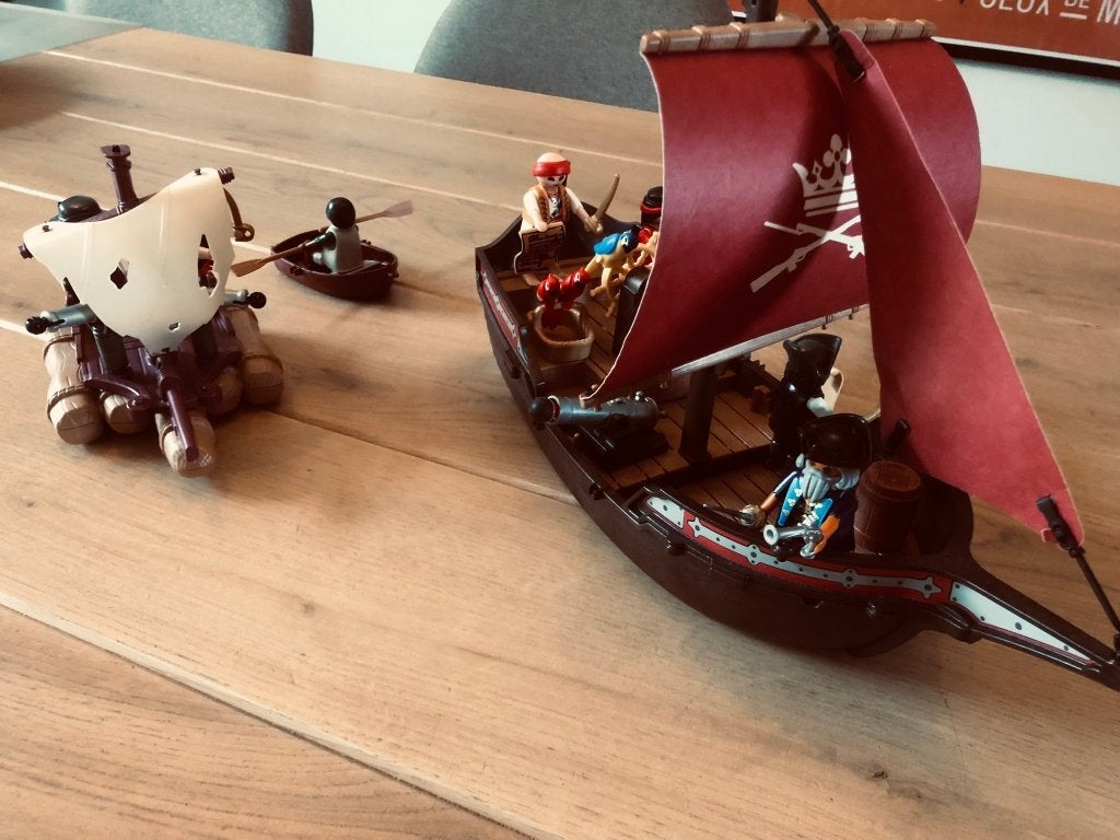 Playmobil piratenschip, Ophalen of Verzenden, Zo goed als nieuw, Complete set