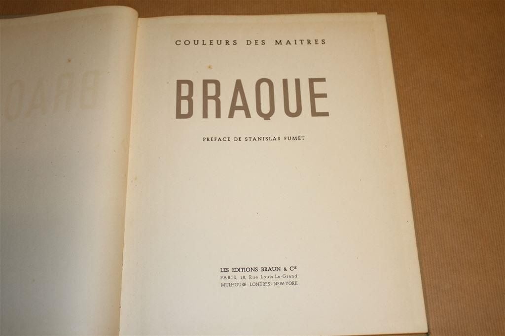 Boek over de werken van Braque. Uitgave 1945., Ophalen of Verzenden, Gelezen