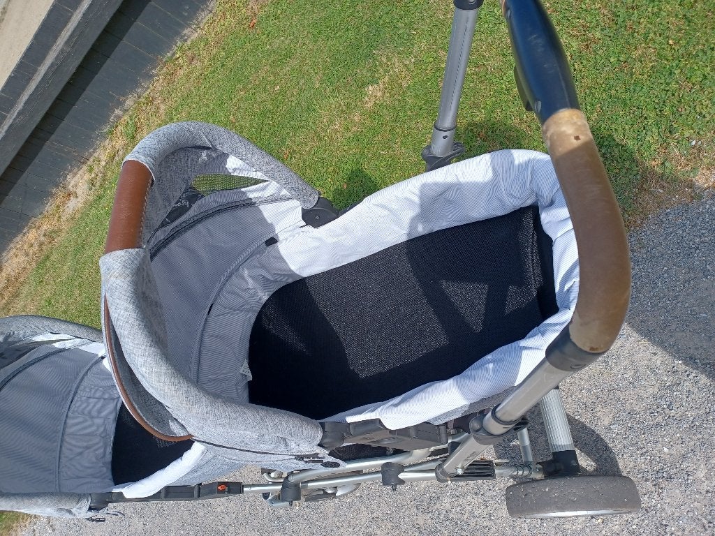 Tweelingwagen grijs ABC design, Kinderen en Baby's, Kinderwagens en Combinaties, Gebruikt, Duowagen, Ophalen, Kinderwagen