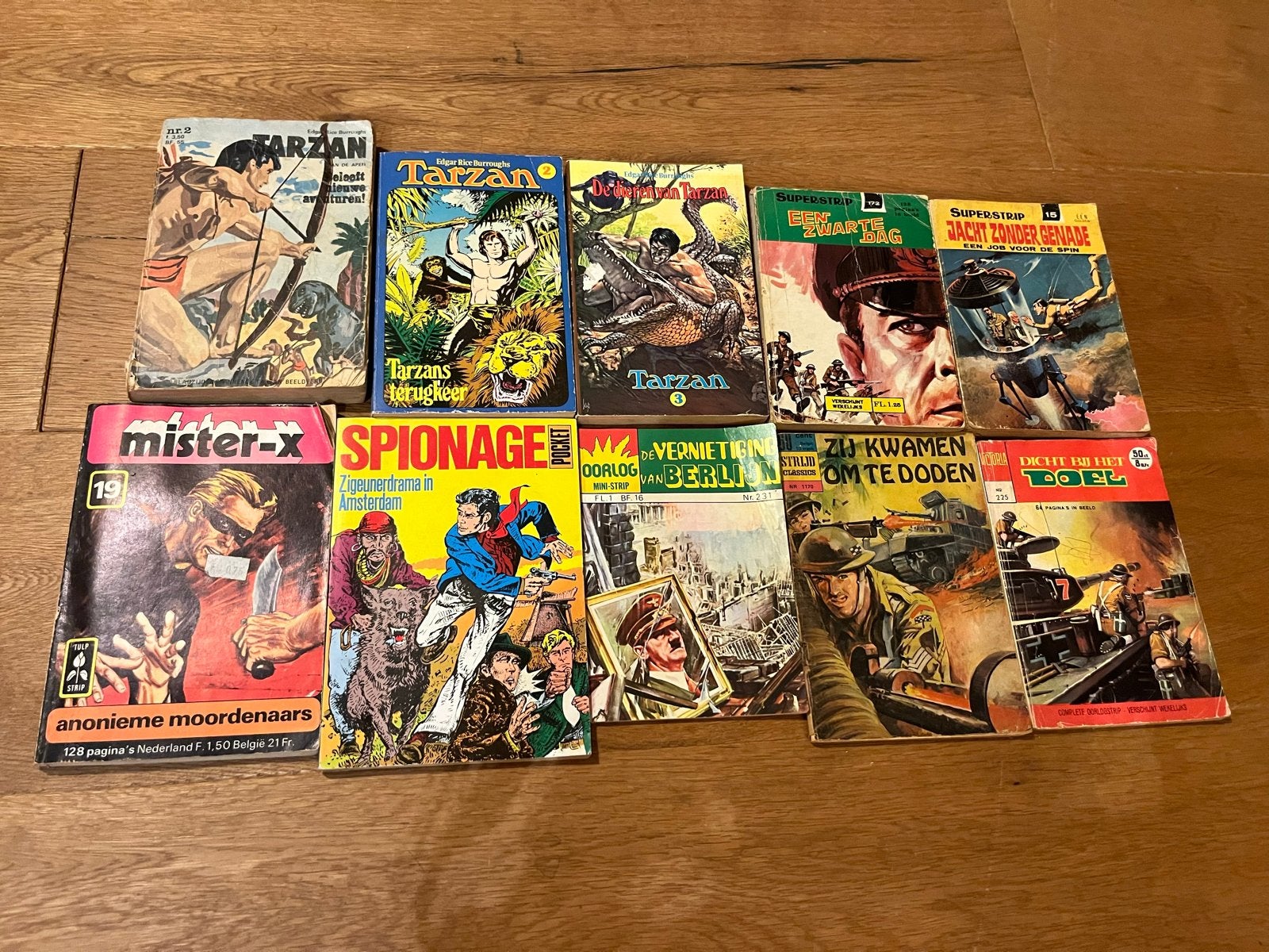 Vintage Stripboeken Collectie - Tarzan, Mister X, Spionage, Boeken, Meerdere stripboeken, Ophalen of Verzenden, Gelezen