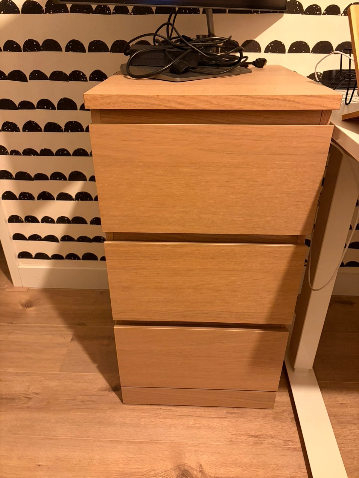 IKEA STORKLINTA ladekast – 3 lades – eiken, Ophalen, 50 tot 100 cm, Zo goed als nieuw, 3 of 4 laden